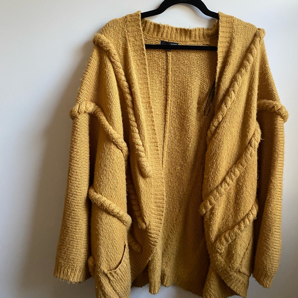 Urban Outfitters mustard oversized cardigan